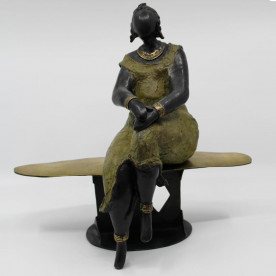 Statuette africaine bronze AMY