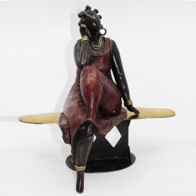 Statuette africaine bronze...