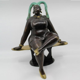 Statuette africaine bronze...