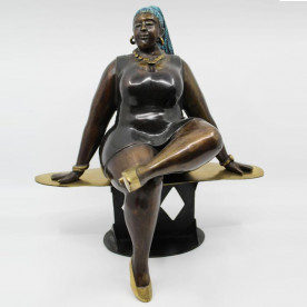 Statuette africaine bronze...