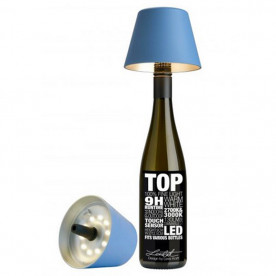 Abat jour bleu "Top" pour bouteille