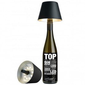 Abat jour noir "Top" pour bouteille