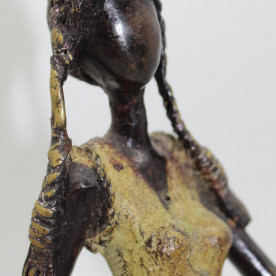 Statuette africaine bronze OUMOU