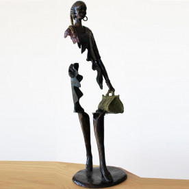 Statuette africaine bronze ANITA