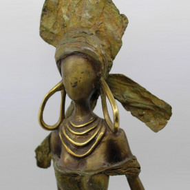 Statuette africaine bronze KHADY